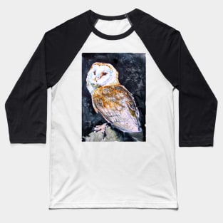 Barn owl at night Baseball T-Shirt